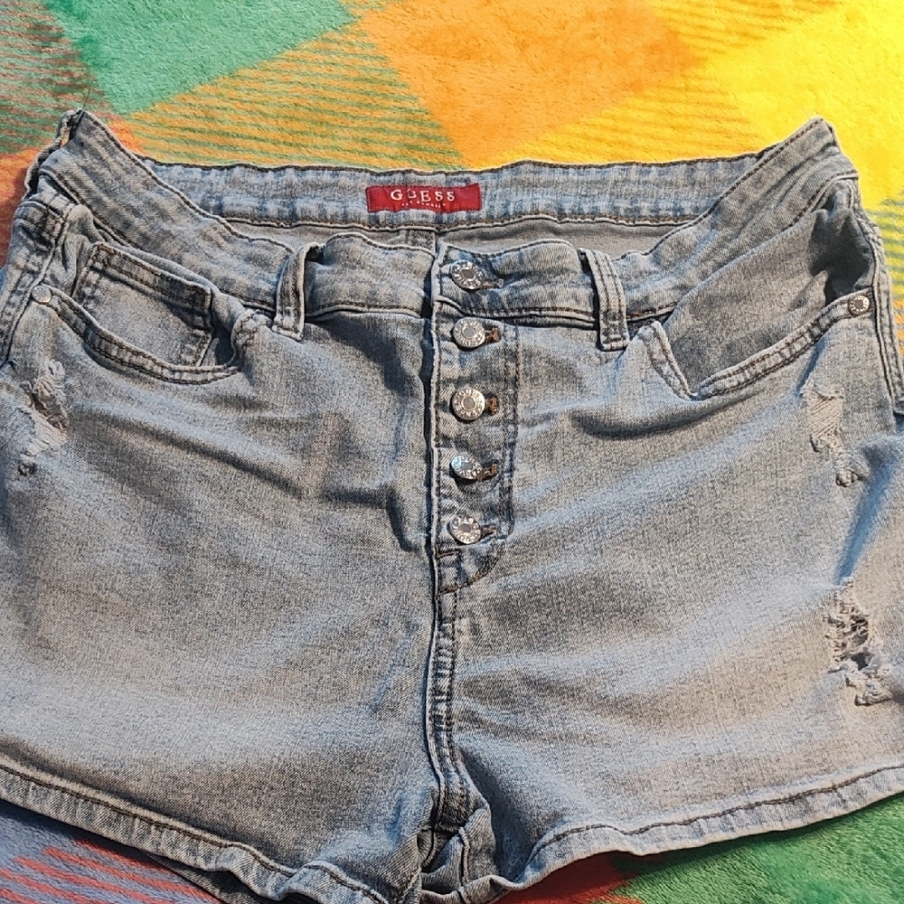 GUESS Women's Blue Denim Shorts